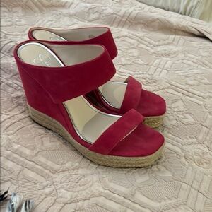 Jessica Simpson Chic Red Wedge Sandals